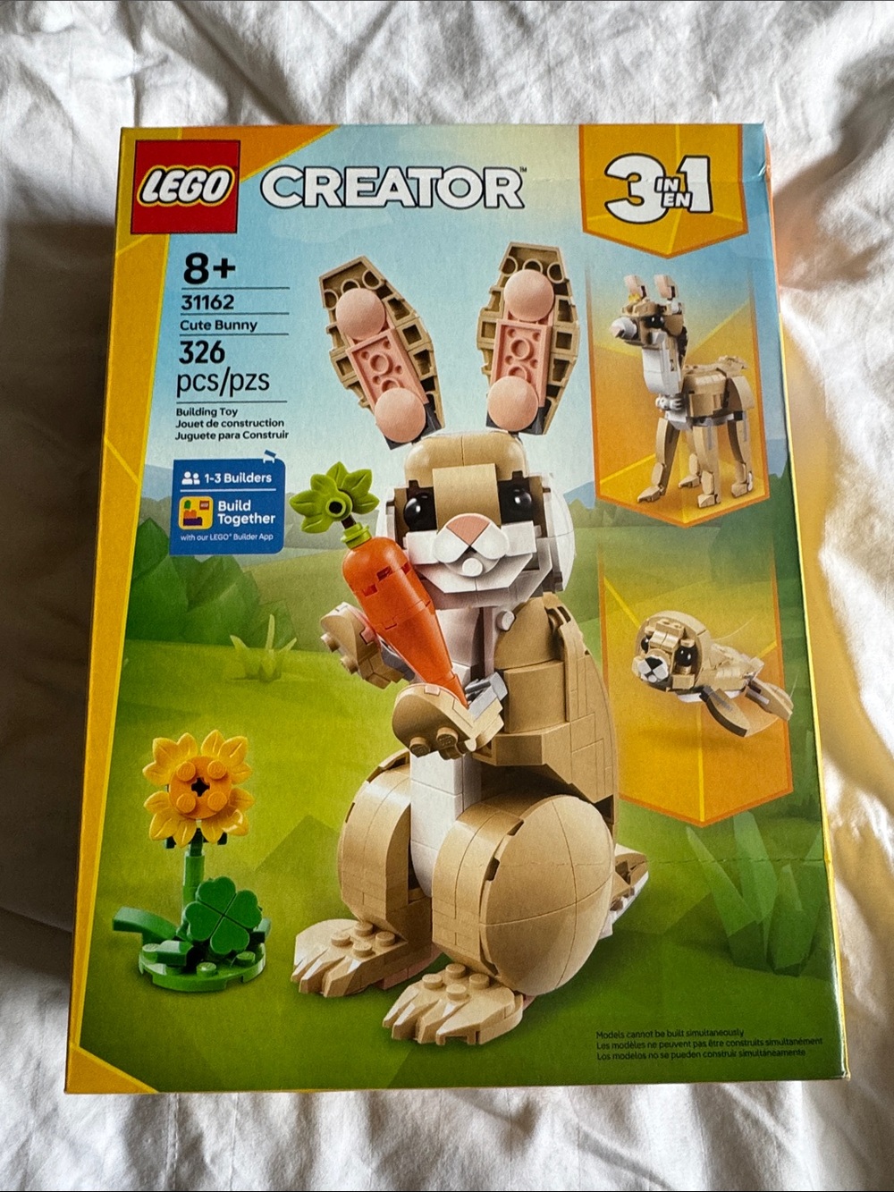 Lego Creator Tan and White Cute Bunny 3-in-1 Building Set